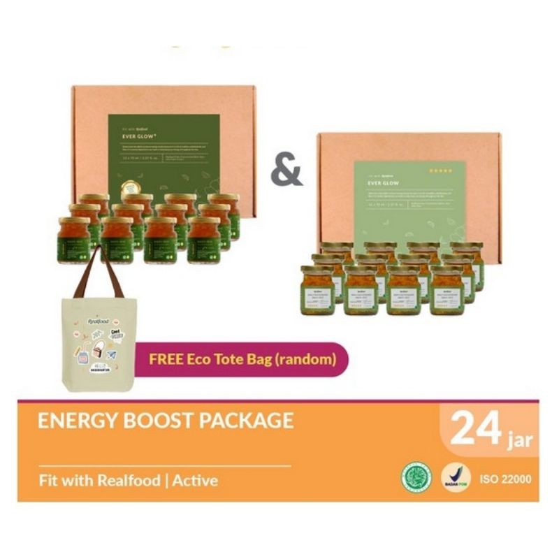 

Realfood Energy Boost Package isi 24 jar original minuman sarang walet + kurma premium