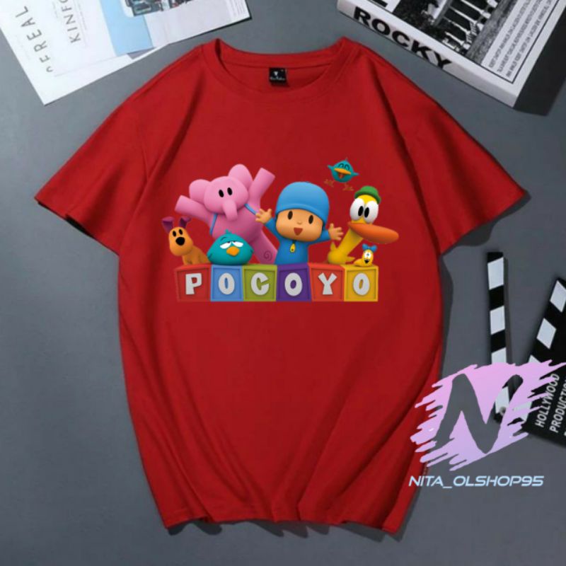 kaos anak pocoyo baju pocoyo kartun