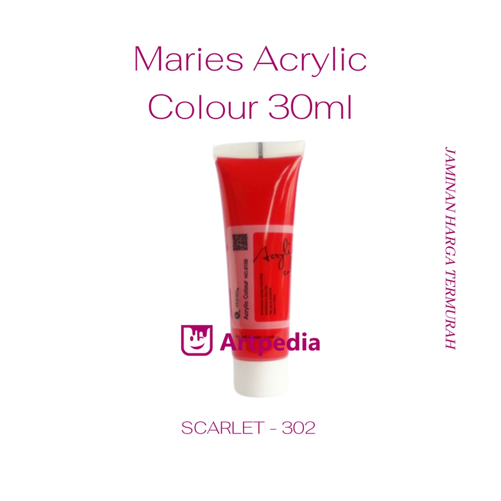 

Maries - Scarlet / Maries Acrylic Paint 30ML (Cat Akrilik) Warna Scarlet