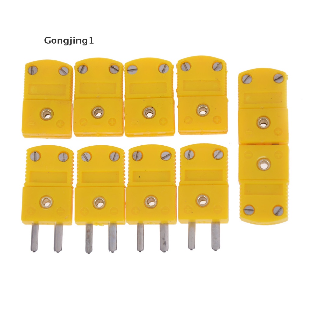 Gongjing1 5 Set Konektor Probe Thermocouple M / F Tipe K