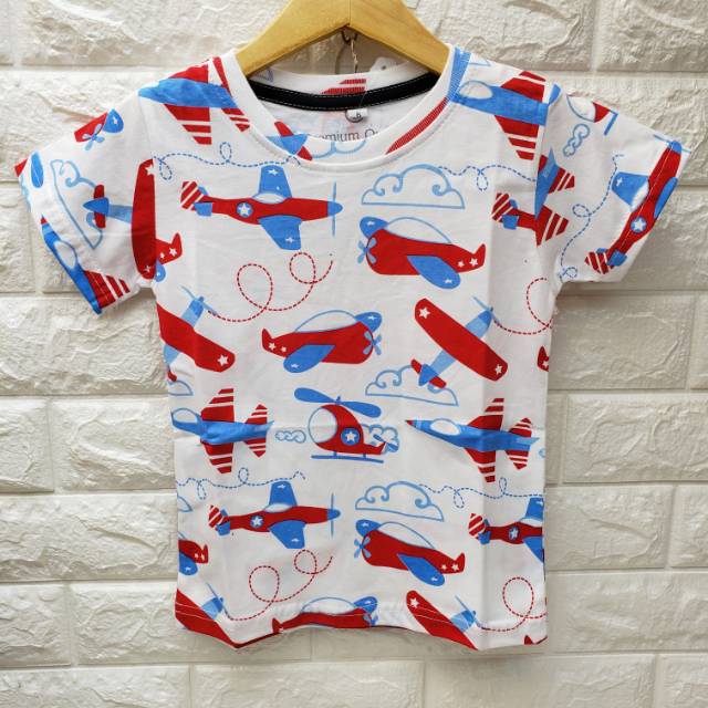 Kaos Anak Fullprint Pesawat