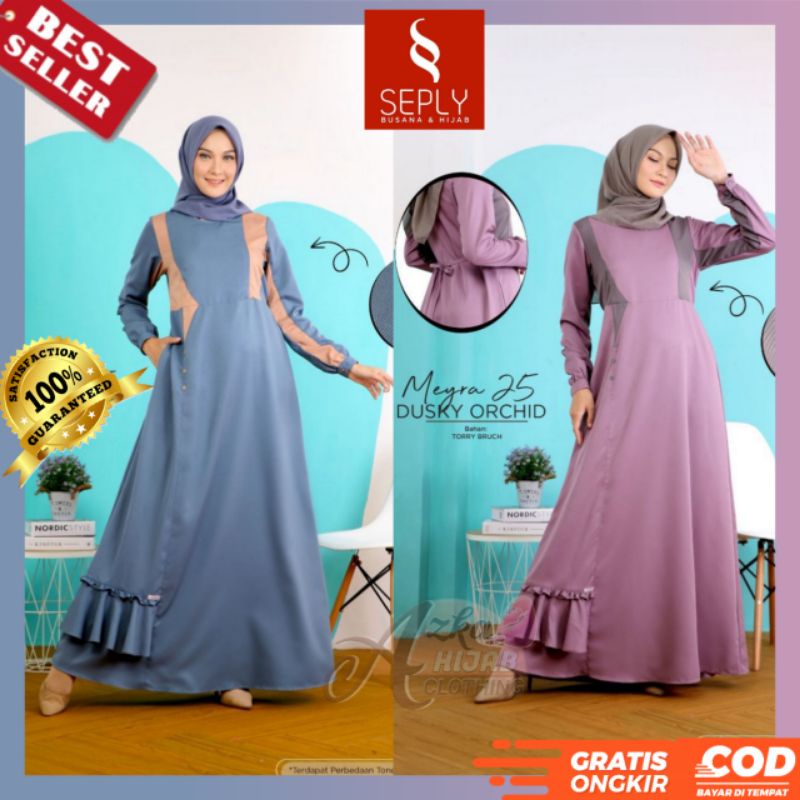 BAJU GAMIS TERBARU 2023 / GAMIS SEPLY MEYRA 34 / GAMIS MODERN / GAMIS SIMPLE ELEGAN / GAMIS VIRAL / 