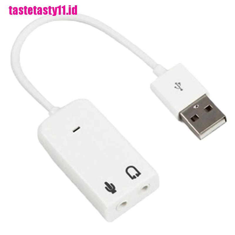 Adapter Sound Card Eksternal USB Audio 7.1 Virtual Channel Dengan Kabel