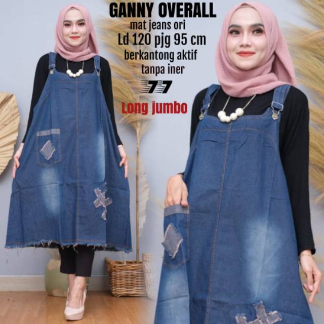 OVERALL GANNY JUMBO BISA COD KET DIGAMBAR