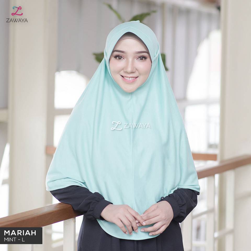 Jilbab Kaos Polos Tali Belakang Instan MARIAH by Zawaya Hijab