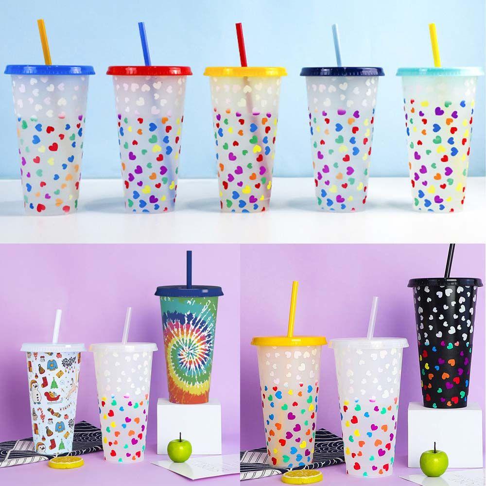 Suyo Drink Ware Portable Perubahan Warna Warni Plastik Minuman