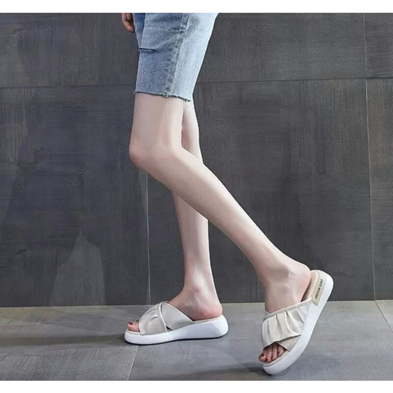 AGI7790 Sandal Slop Wanita Fashion Import X Renda Ready Jakarta Bisa COD (With Box)