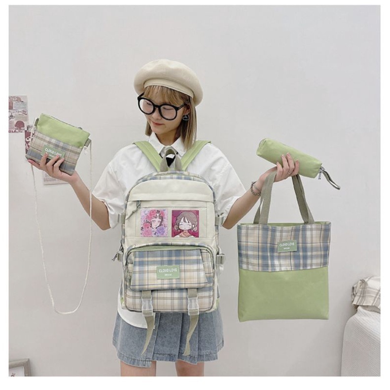 ST99 - Tas Ransel 3in1 - Tas Ransel Anak Sekolah Terbaru 2022 - Tas Ransel Multifungsi -  Tas Ransel Anak Sekolah SD SMP SMA -  Tas  Ransel wanita Korean Style