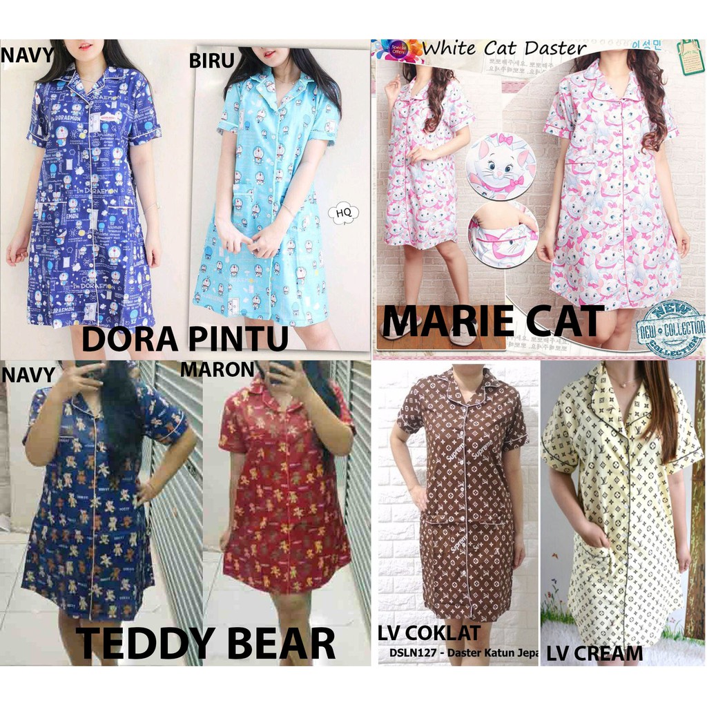 OKHISHOP Piyama Daster  katun jepang sleepwear baju  tidur  