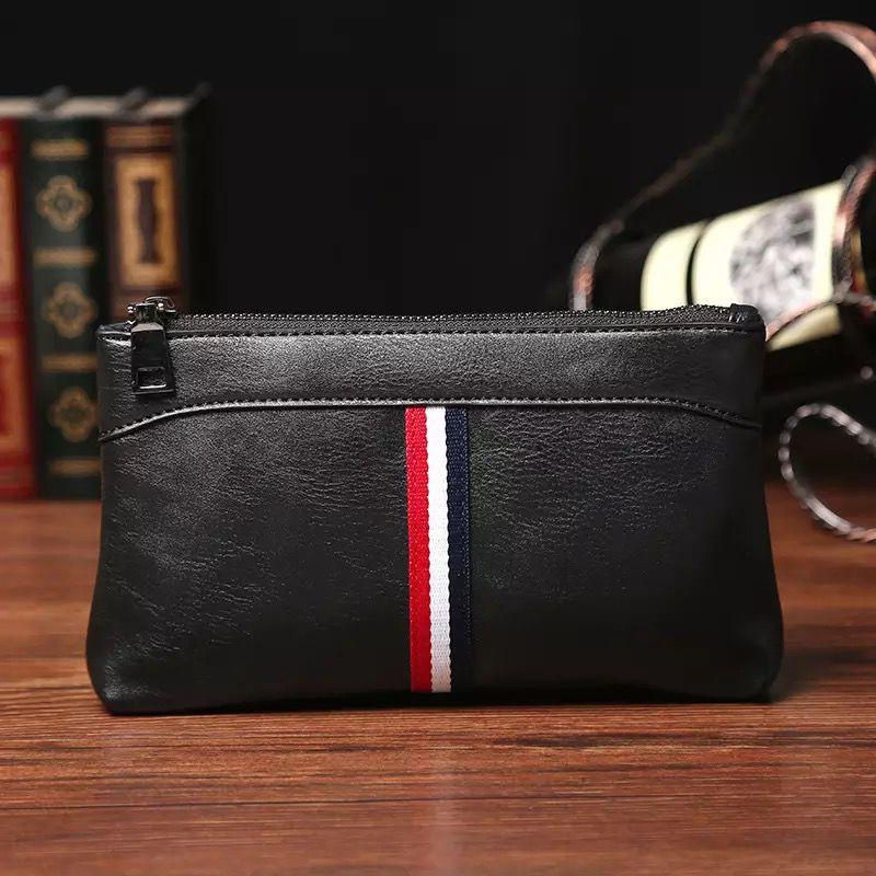 Dompet Genggam Tangan pria dompet Tas dengan Zipper Cell Phone / Dompet Kulit Besar Panjang Cowok Murah Terbaru MF1908