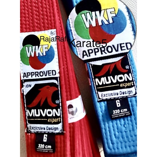 Sabuk karate Muvon WKF Approved sabuk khusus kata