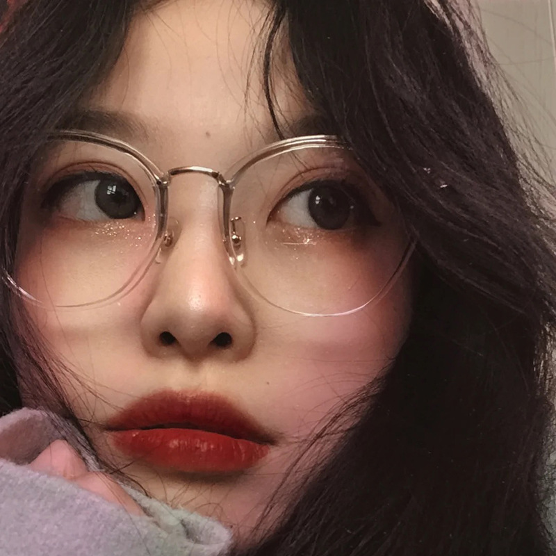 【Ready Stock】Korean TR90 Anti Radiation Eyeglasses Ins Women Men Round Frame