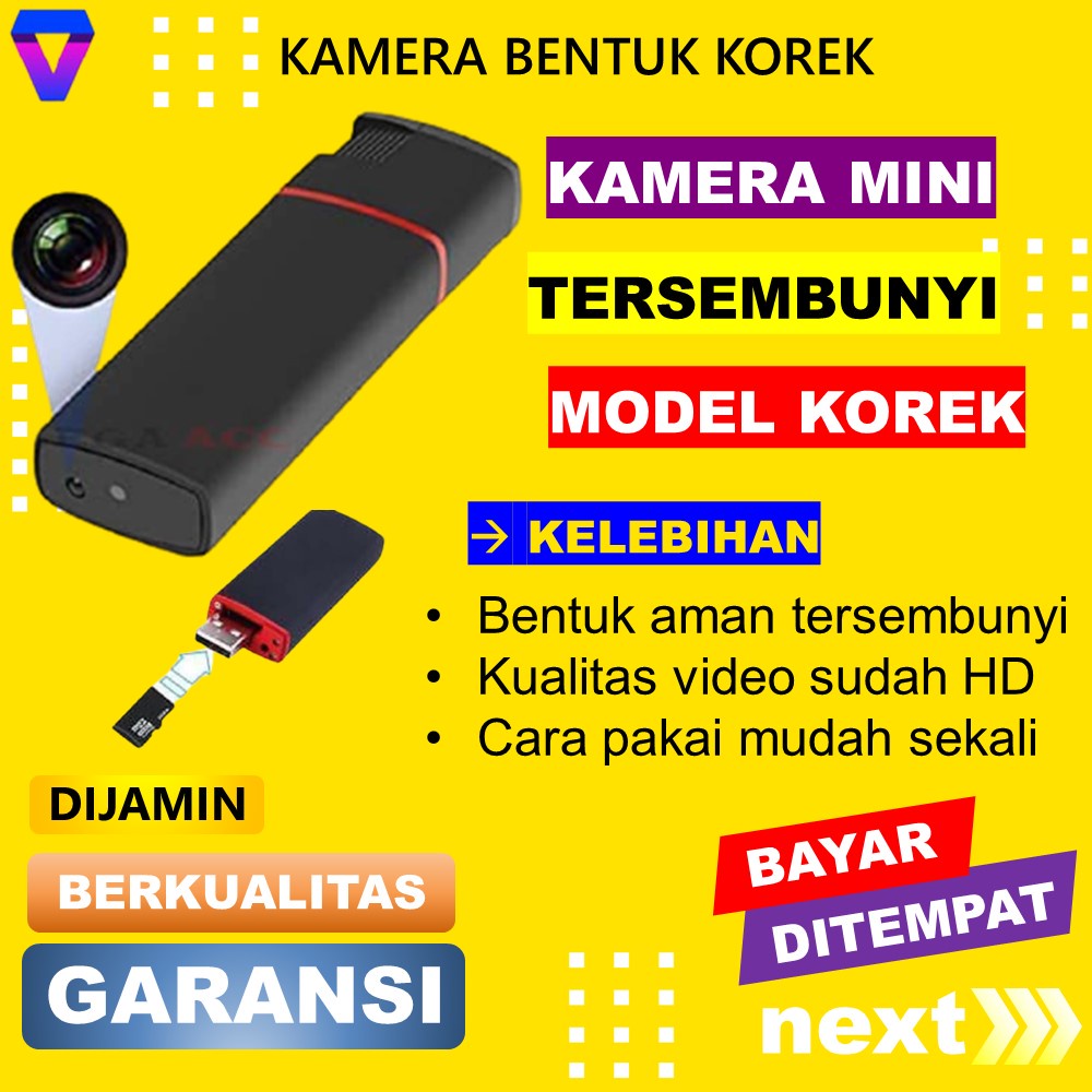 KAMERA MINI CAMERA PENGINTAI CCTV MINI SPY CAM HIDDEN CAMERA KECIL IP CAMERA TERSEMBUNYI MURAH JS104