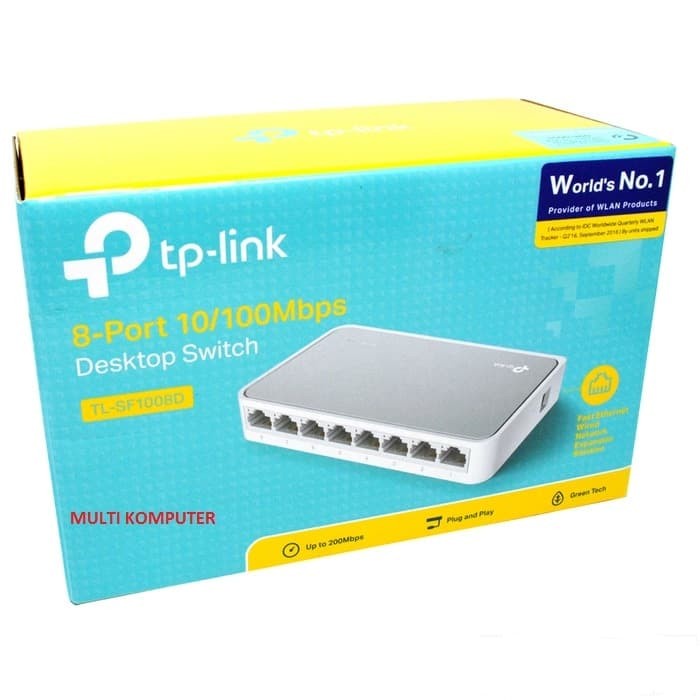 TP-LINK TL-SF1008D TPLink 8 Port 10/100Mbps Desktop Switch Hub