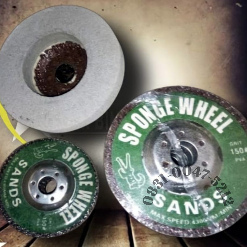 sands sponge wheel grit 150 batu gerinda poles kaca, geranit,batu dll batu gerinda amplas pva
