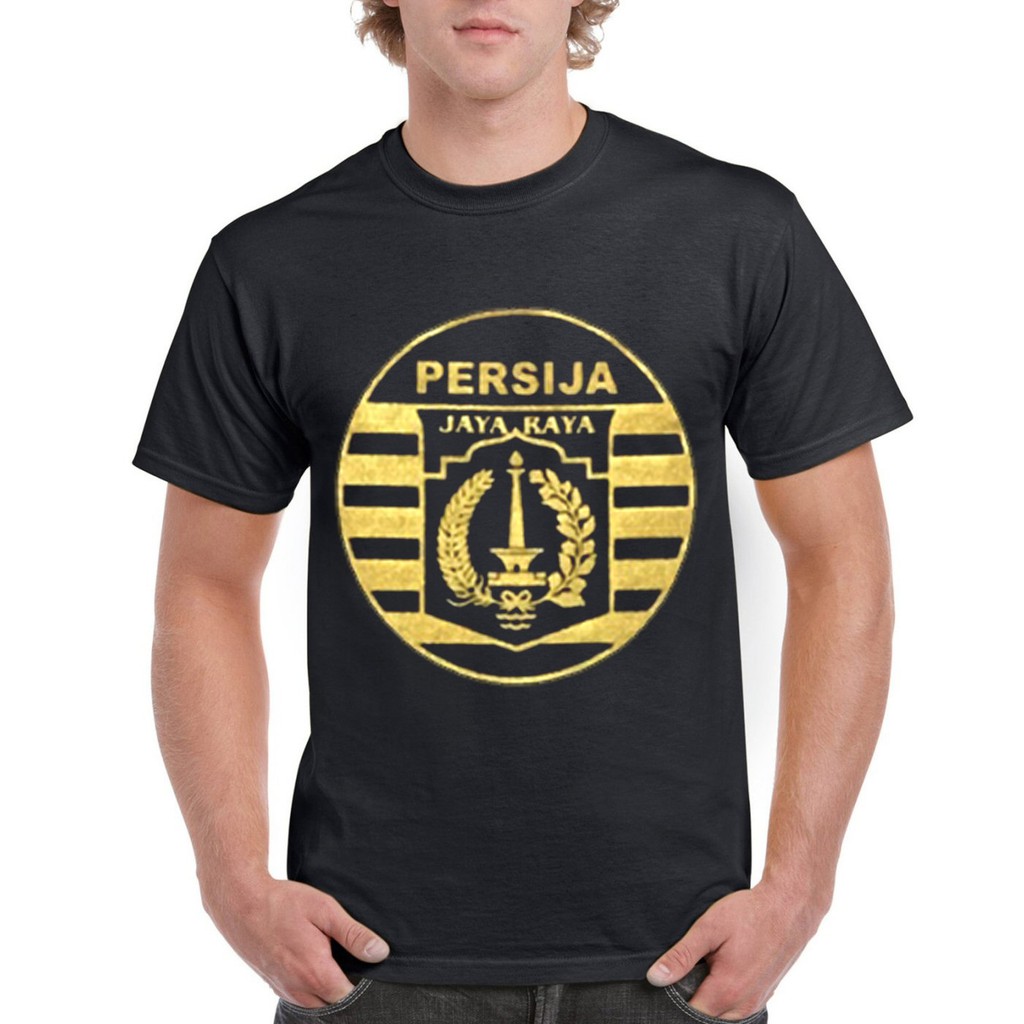  Kaos  oblong persija jakarta logo  gold the jak mania  