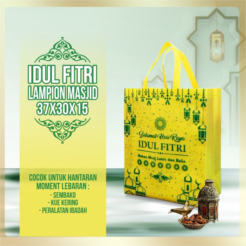 

TAS SPUNBOND LEBARAN 37X30X15 TAS PARCEL IDUL FITRI TAS BINGKISAN GOODIEBAG LEBARAN