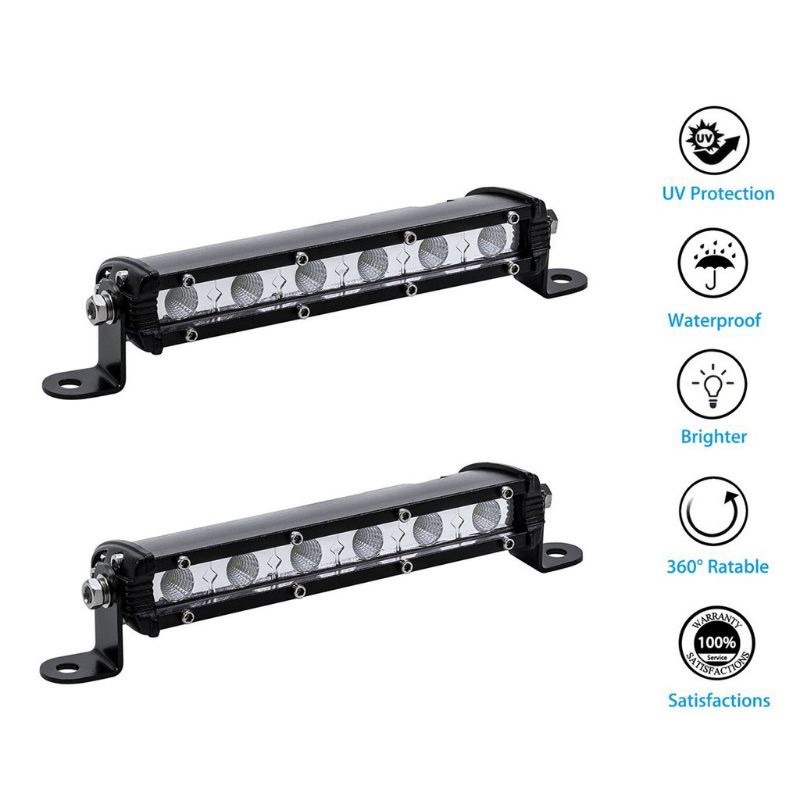 LAMPU TEMBAK SOROT LED BAR SLIM CREE 6 LED 3 LED TITIK MINI 12-24 V ALLUMUNIUM MOTOR MOBIL IDS