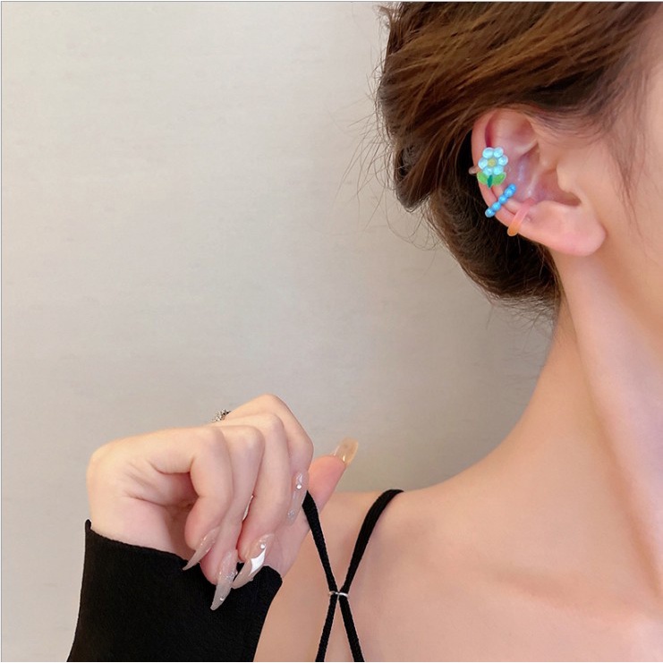 3Pcs/Set Women  Earring  Fashion Colorful  Flower Resin Earrings