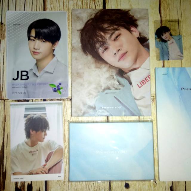 + poster Got7 JB set present you album lirik pc photocard clear mask sheet masker it's skin postcard