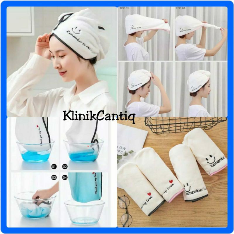 HANDUK KERAMAS MICROFIBER MAGIC TOWEL RAPID DRY HAIR TURBAN GOOD QUALITY