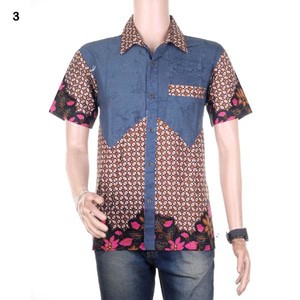 Kemeja Batik | Hem Batik Kombinasi Dengan Saku Paspol Winata - Motif 4