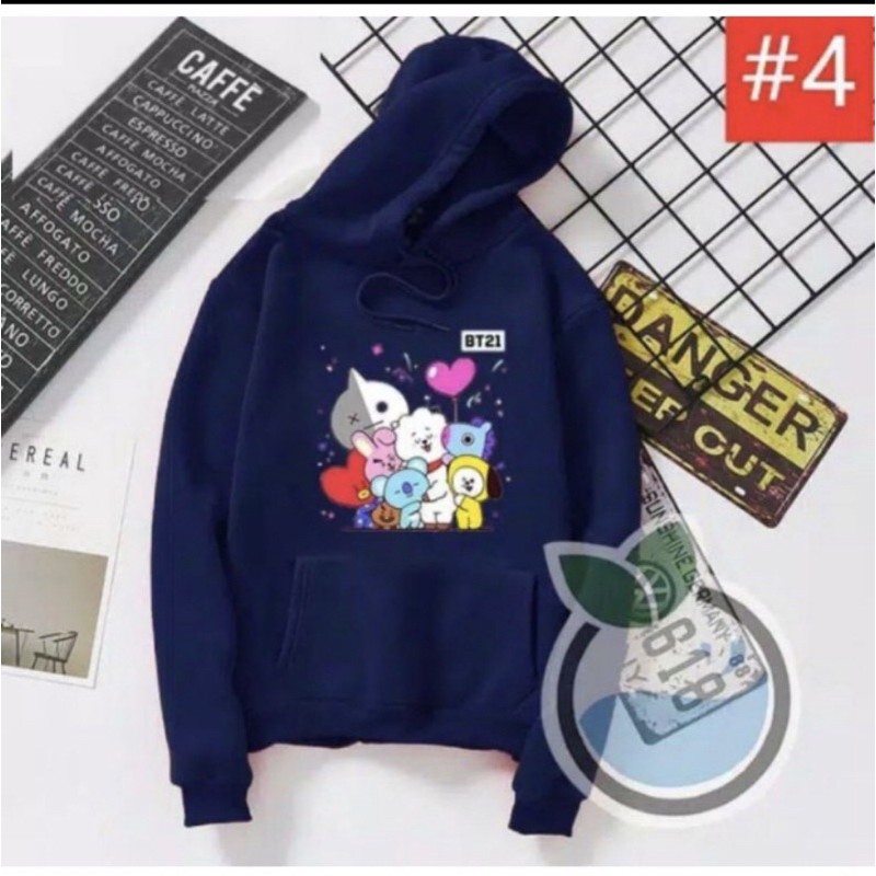 Hoodie Bt21 Sweater Casual Bt21 Hoodie Casual abg