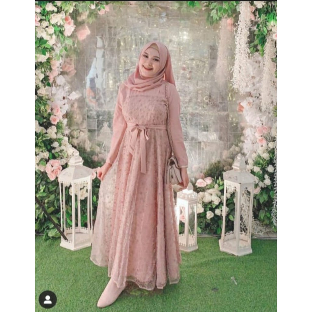 GAMIS TILE MUTIARA JELITA / GAMIS MUSLIM / DRESS MUSLIM / FASHION MUSLIM KEKINIAN / GAMIS MAXI