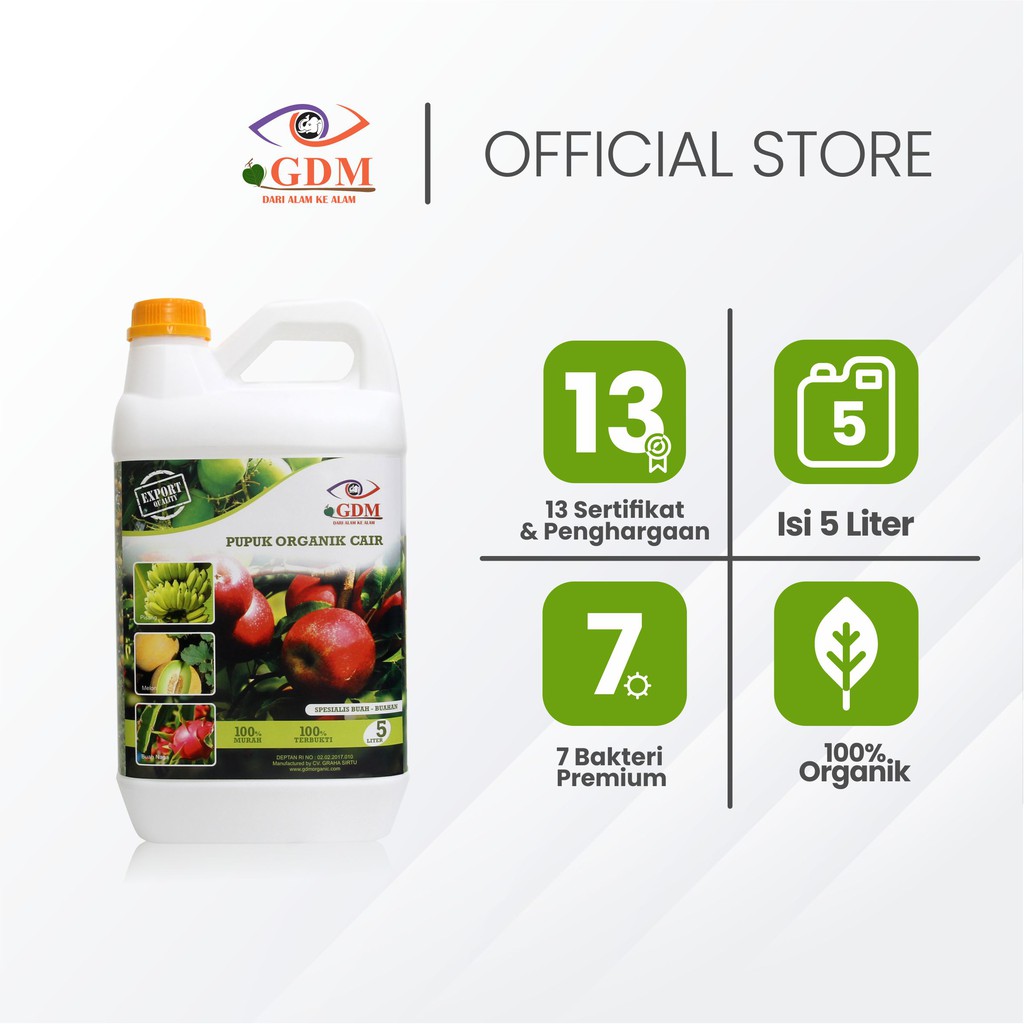 

GDM Pupuk Organik Untuk Tanaman Buah 5Liter