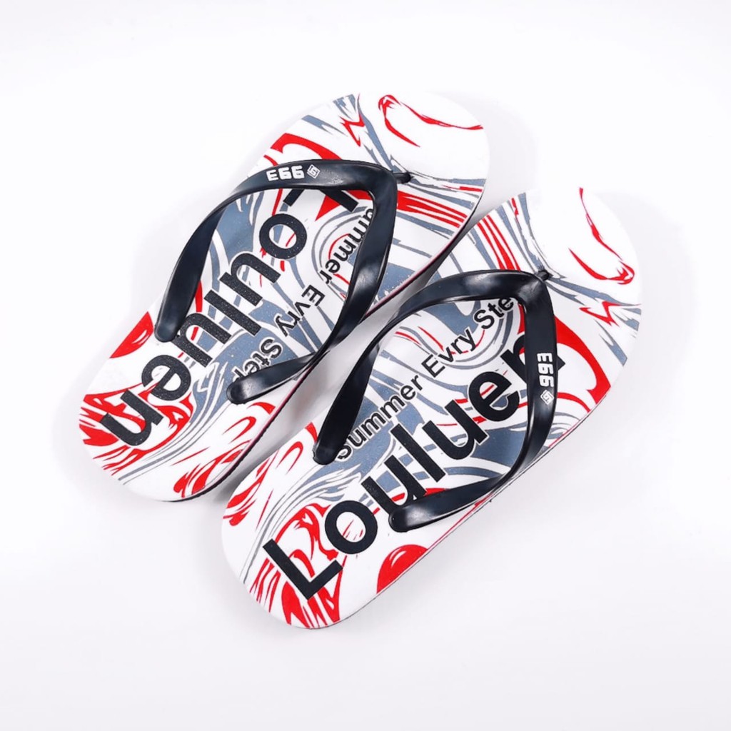 New !!! Sandal jepit pria LOULUEN-merah