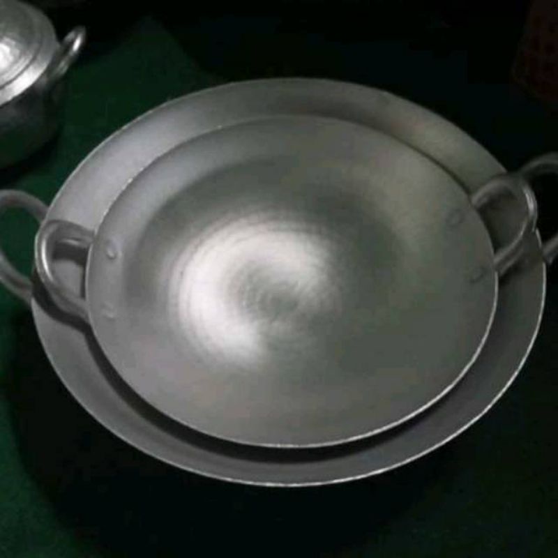 Wajan Tebal Aluminium Garut 1 set Diameter 35 Cm dan 40 Cm