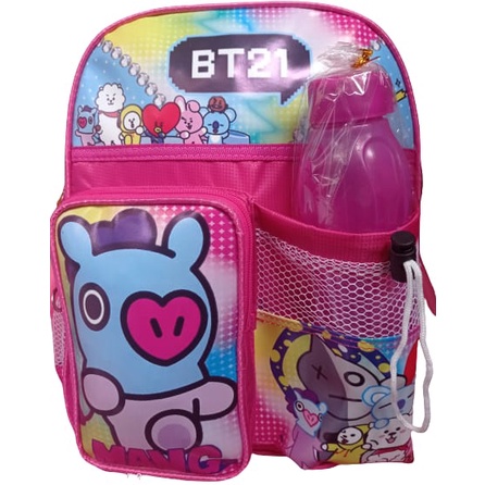 BISA COD / BAYAR DI TEMPAT/Tas Ransel Sekolah Paud - TK Anak Perempuan Gambar Kartun Free Botol Minum