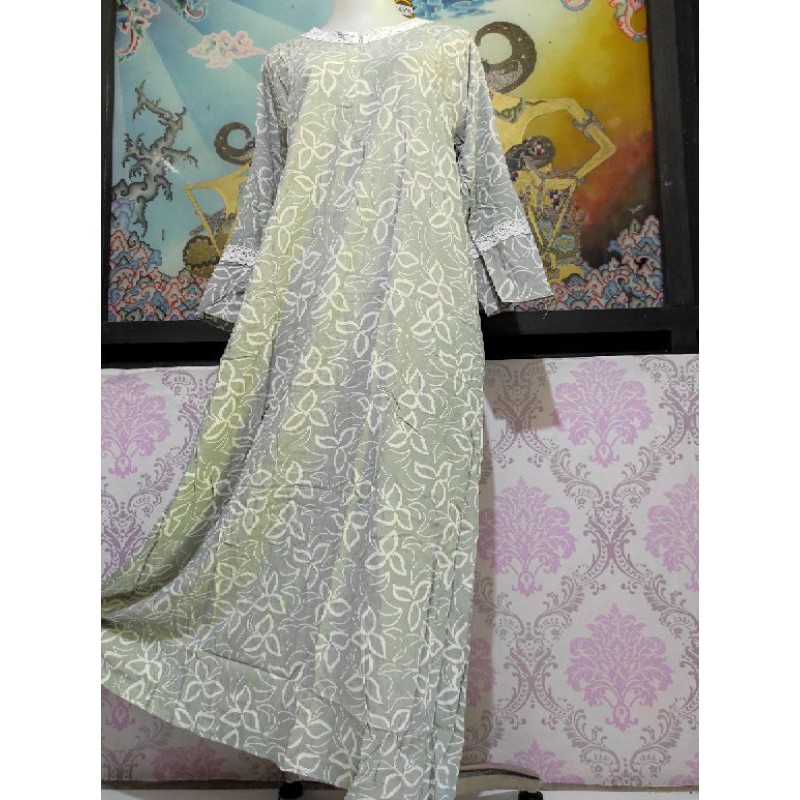 Batik Qonita Dress Mia Renda Sleting Hls