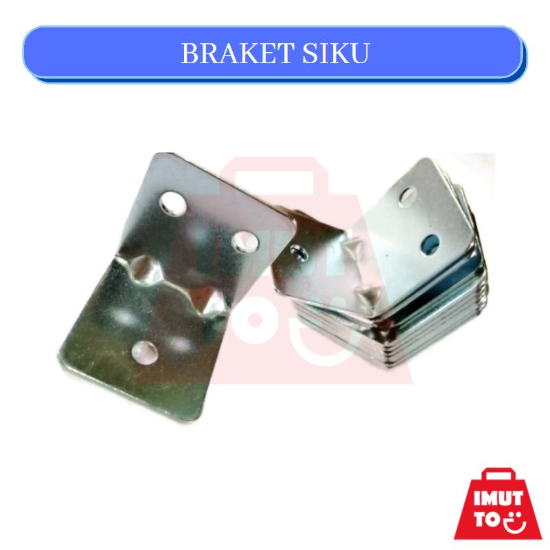 

IMUTTO - BRACKET BRAKET SIKU BESI 30 x 30 x 30 MM MILIMETER 1,0 MM STEEL WARNA ZINC KOKOH