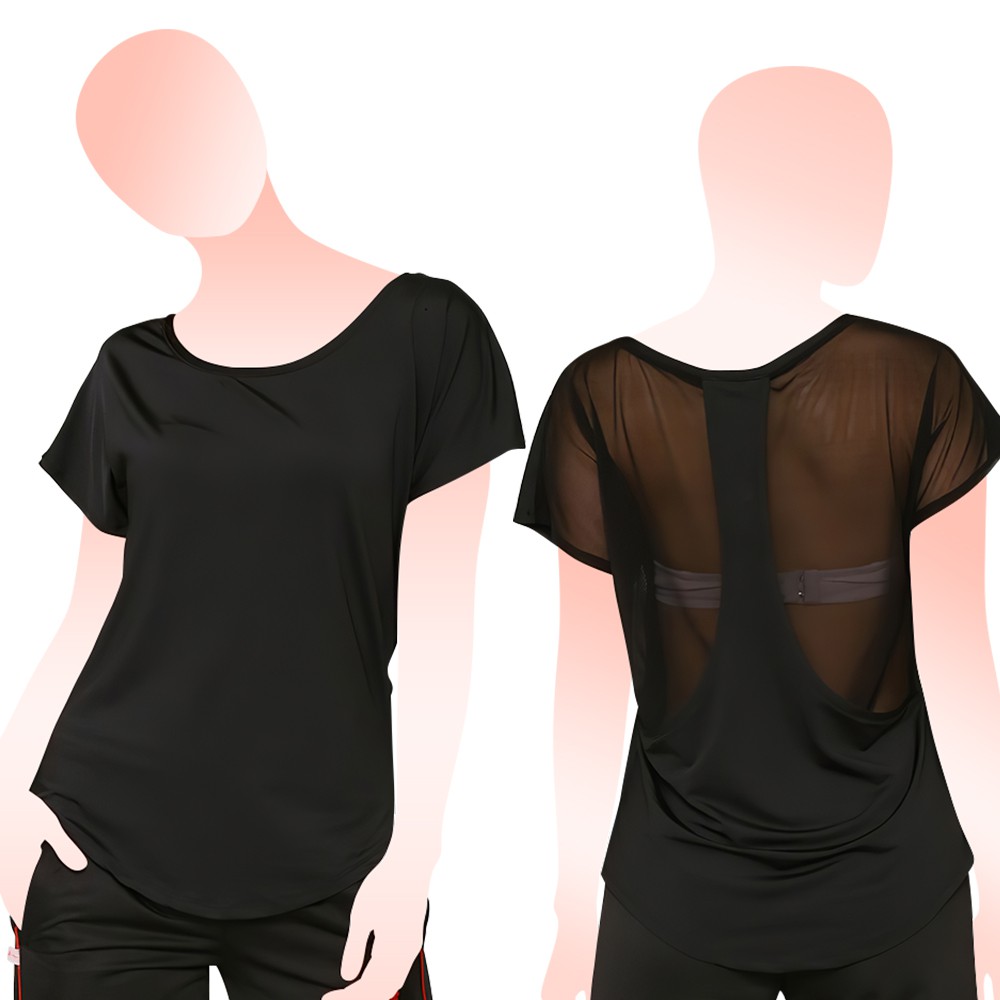 Scelta - T-Shirt Lengan Pendek Kaos Olahraga Baju Sport Wanita Jaring Ats Sc 1127