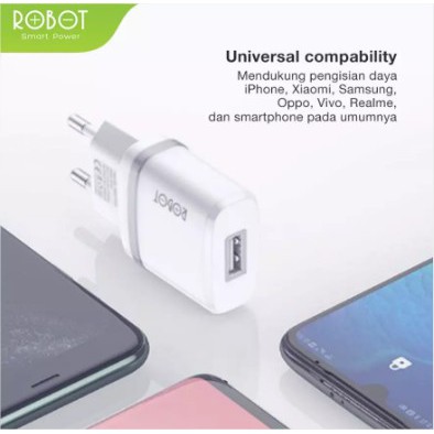 ROBOT RT-K7 ADAPTOR POWER CHARGER QUICK CHARGE SINGLE PORT USB 5V 1A
