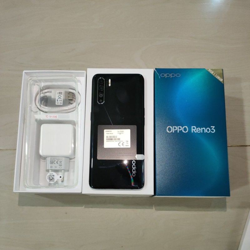 HP OPPO RENO 3 SECOND SPT BARU MULUS NOKEN LENGKAP CHARGER HEADSET NEW ORI ORIGINAL ASLI GARANSI