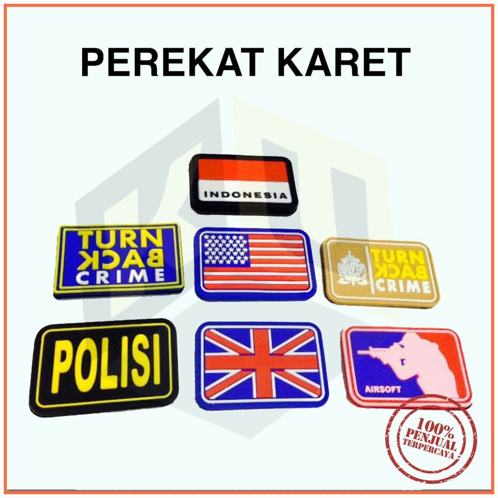 Jual PATCH RUBBER PEREKAT KARET EMBLEM PEREKAT PACTH Low Price!