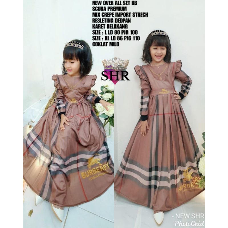NEW Overall SHR Kids Import / Gamis Anak SHR /Gamis anak