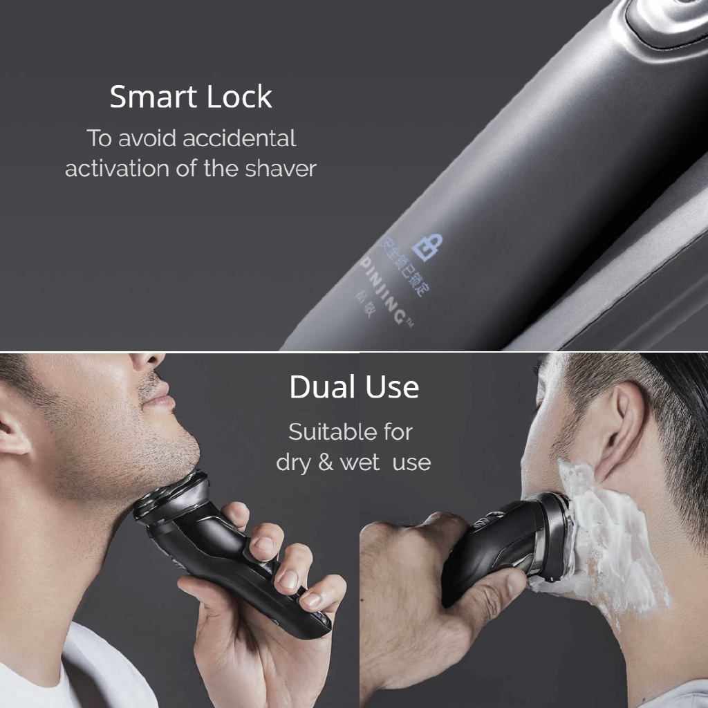 PINJING 3D IPX7 Waterproof Smart Shaver ES3 - Alat Cukur Elektrik