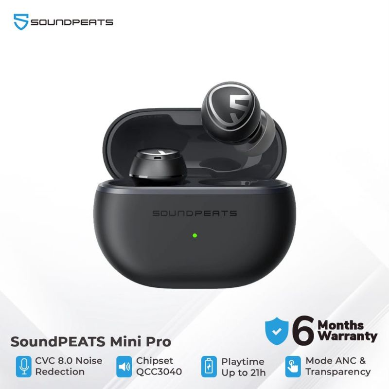 Soundpeats Mini Pro Wireless Earphone ANC Qualcom aptX Original Resmi