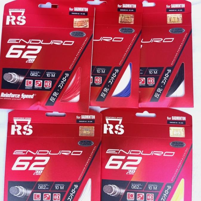 Senar Raket Bulutangkis Rs Enduro 62 Original|Asli|Premium|Diskon|Ori