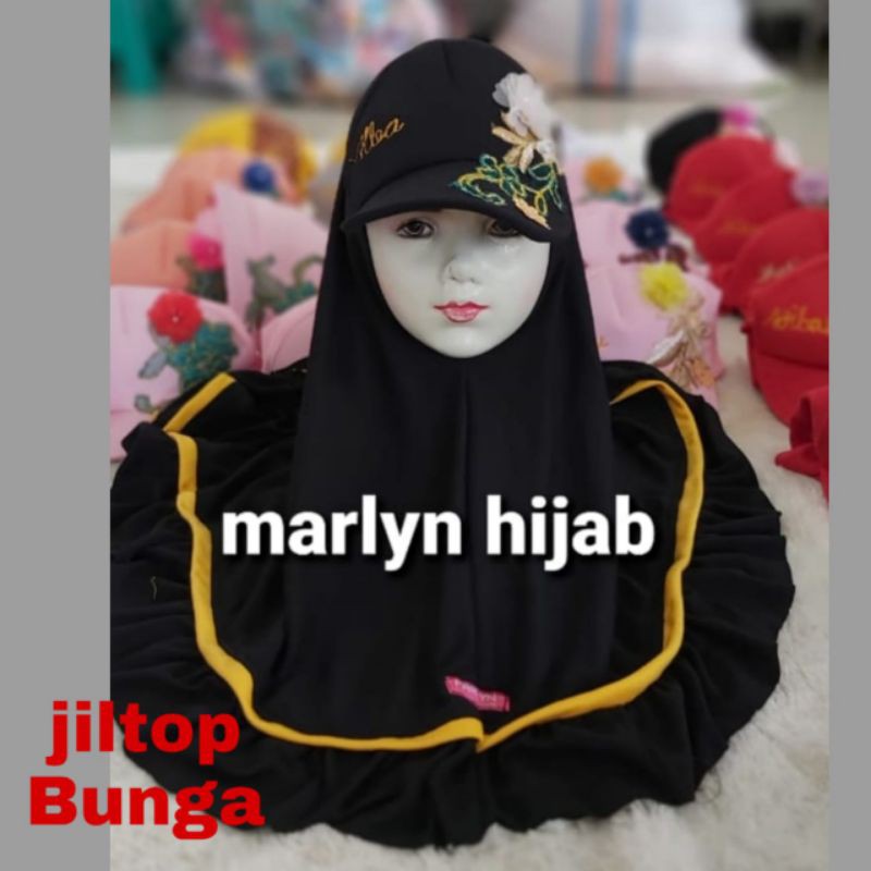 Jilbab topi anak Free bordir nama/jilbab354