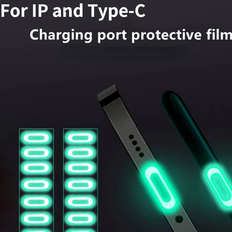 [Harga Grosir]5pcs Stiker Pelindung Port Charging Micro USB / Type C Universal Anti Gores