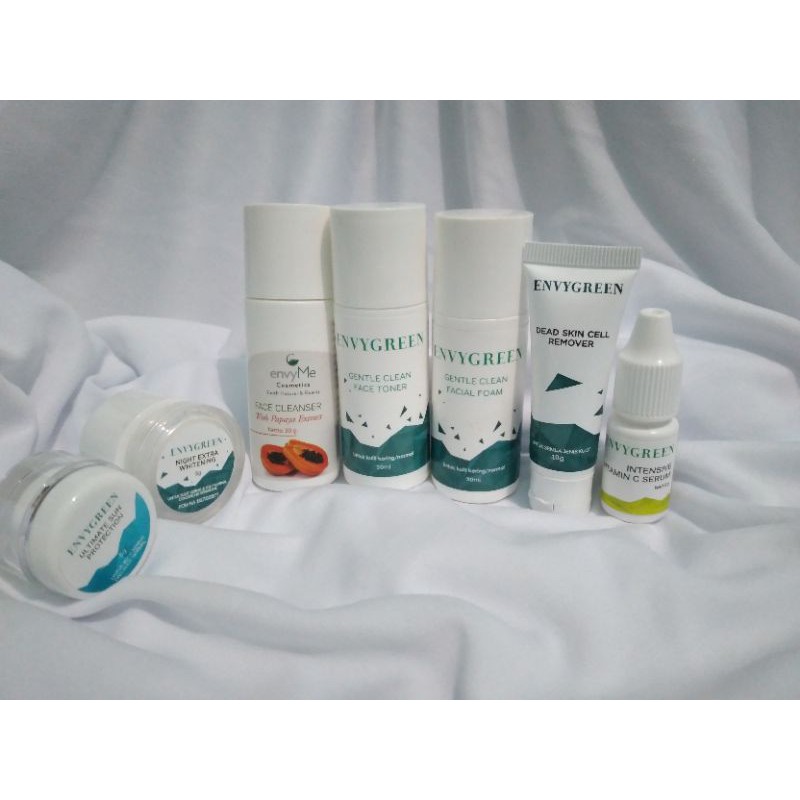 [PRELOVED] Paket Trial Envygreen brightening cocok untuk kulit sensitif kombinasi normal/skincare