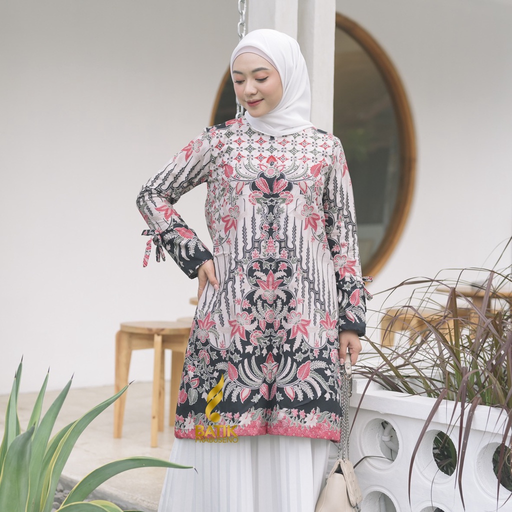 Batik Prabuseno - ZULFA   Tunik  Wanita    Original Ori Modern   Jumbo Atasan  Kerja Busui Big Size 
