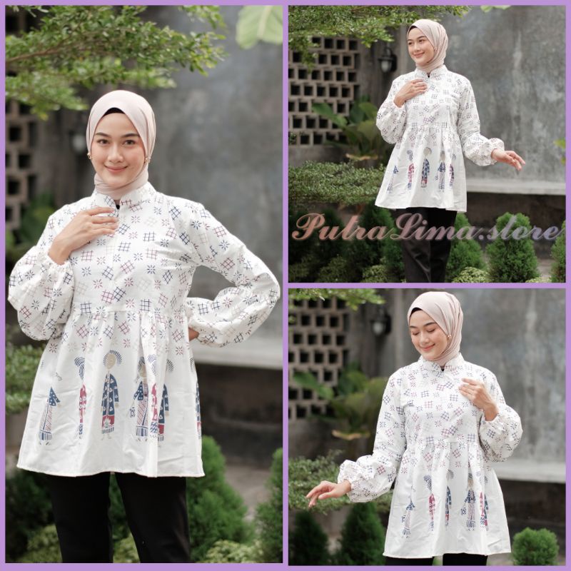 Batik wanita Batik modern Bluse wanita Atasan batik Bu tejo