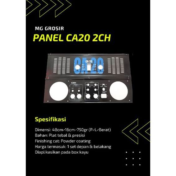 Panel plat TEBAL power CA20 Hitam (siap kirim)