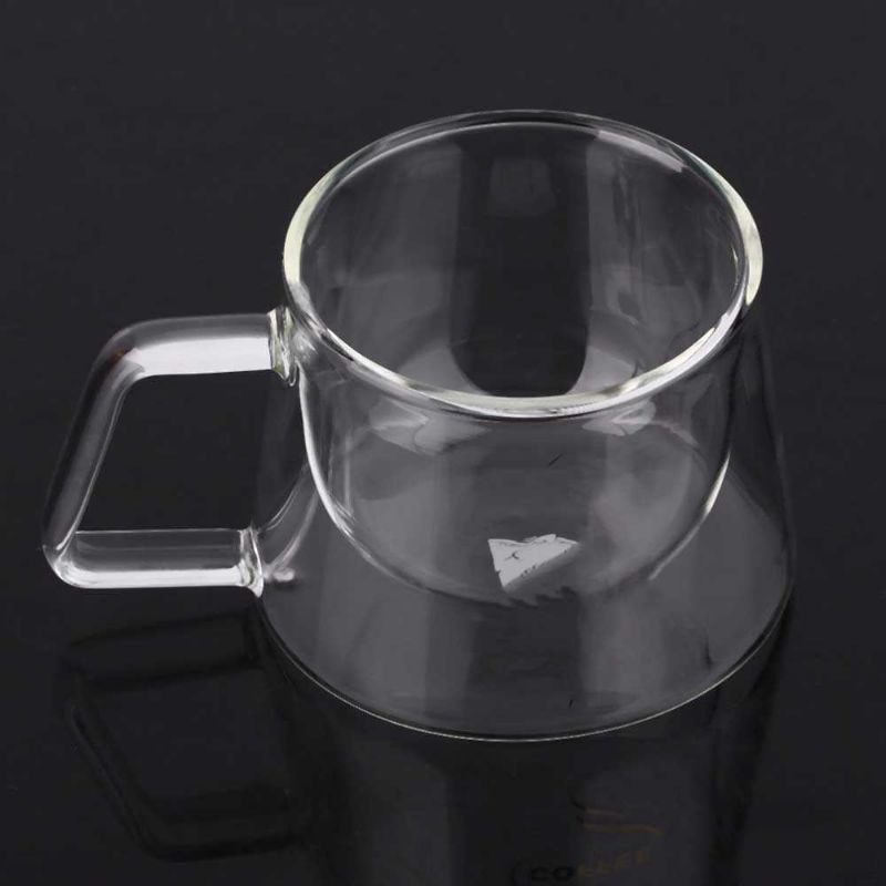 Cangkir Kopi Anti Panas Double Wall Glass Doomed Gelas Cangkir Kopi Double Glass Coffee Mug 240ml