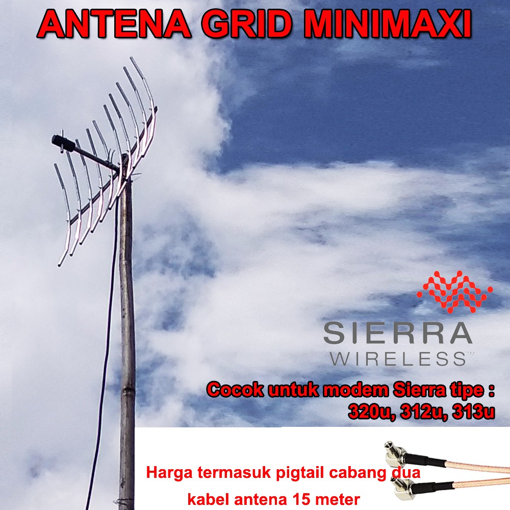 Antena Untuk Modem Sierra 320u, 312u, 313u, 785S, 782S, 341u dual pigtail